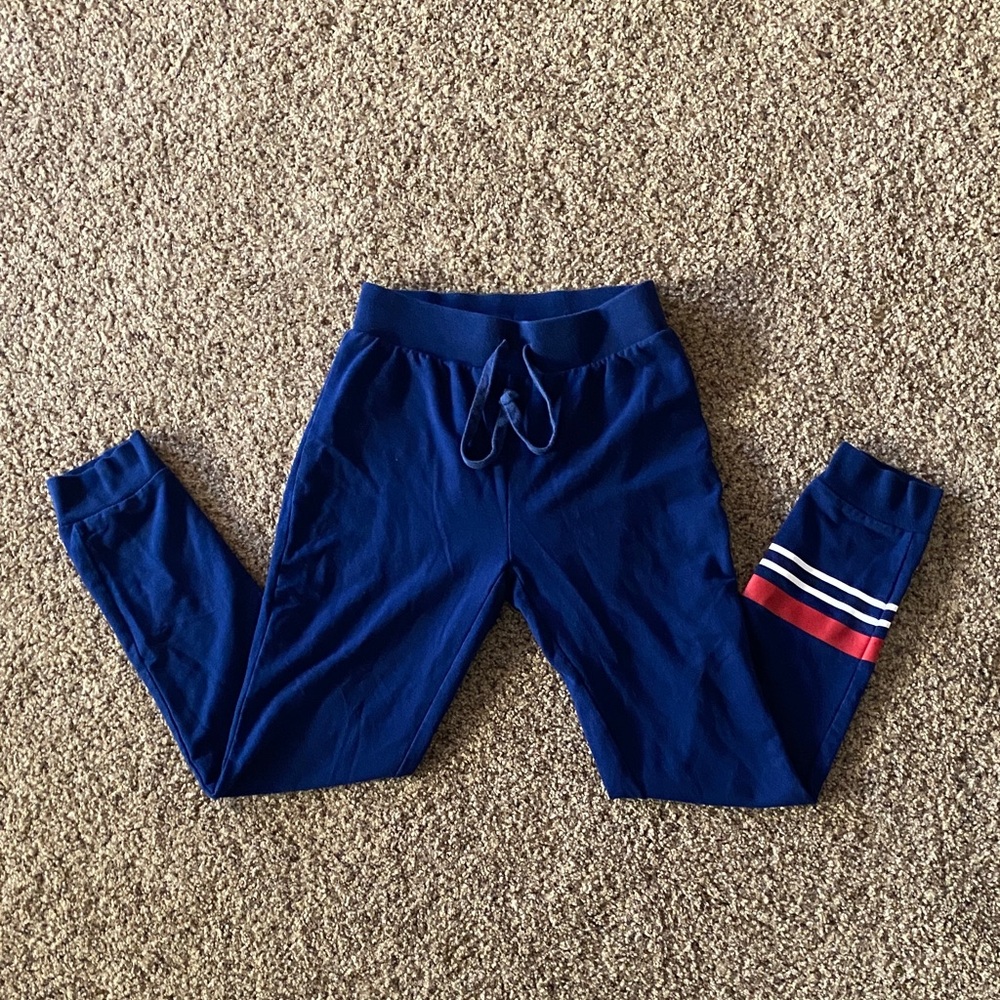 Junior’s Blue Joggers with Striped Detail